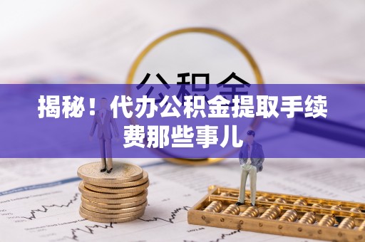 海港揭秘！代办公积金提取手续费那些事儿