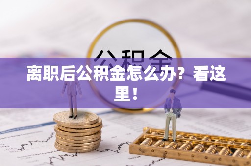 海港离职后公积金怎么办？看这里！