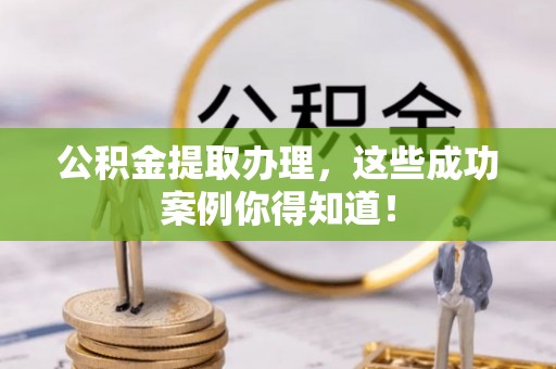 海港公积金提取办理，这些成功案例你得知道！